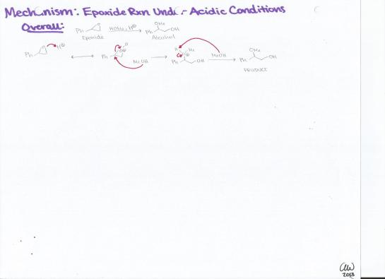 Epoxide Reaction Under Acidic Conditions