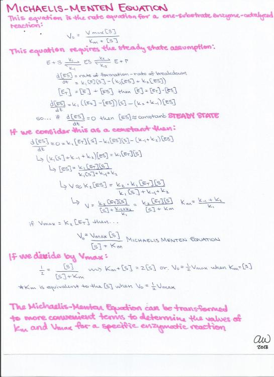 Michaelis-Menten Equation