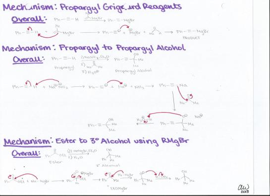 Propargyl Grignard Reagents, Propargyl to Propargyl Alcohol, and Ester to Tertiary Alcohol Using Grignard Reagents